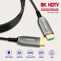 Câble Fibre Optique AOC HDTV 2.1 8K 60Hz 48Gbps Ultra Haute Vitesse Cordon Optique Actif pour Hub Home Cinéma