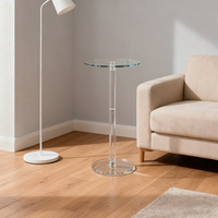 Table basse moderne et simple à structure monocolonne en acrylique, très vendue