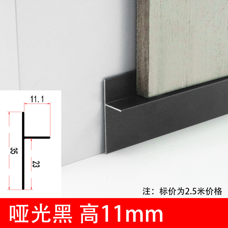 Pannello murale battiscopa 7436-nero opaco