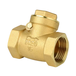 Vanne <span class=keywords><strong>de</strong></span> retenue manuelle en laiton H14W-16T, unidirectionnelle, horizontale, à piston, avec joint en PTFE, vente en gros - Product Image 1
