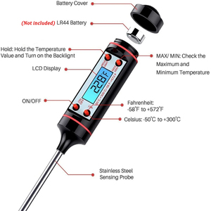 Termómetro de aceite con aguja, termómetro de alimentos de lectura instantánea, medidor de temperatura de carne con sonda para cocina y asados - Product Image 4