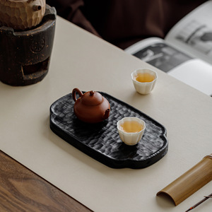 Guanlan Carbonized Walnut Wood <b>Tea</b> <b>Tray</b> Irregular Shape Dry Brewing Table For Kung Fu <b>Tea</b> Sets - Product Image 3