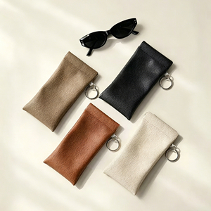 Étui de rangement portable pour lunettes de soleil en cuir PU, style suspendu, ouverture élastique, boîte à fermeture automatique - Product Image 1