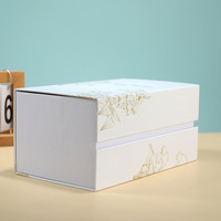 Boîte-cadeau pour tasse à café, sac en papier blanc pur, options personnalisées pour hommes/femmes, cadeaux de retour d'anniversaire, emballage simple