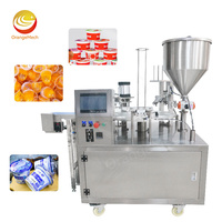 Máquina llenadora de vasos de plástico para yogur y gelatina totalmente automática ORME, máquina llenadora y selladora de conos de helado pequeños