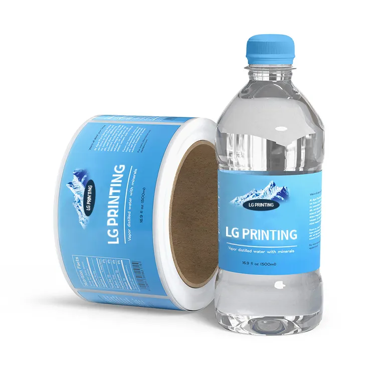 Fabriek Directe Verkoop Op Maat Gemaakte Verpakking Waterfles Label Zelfklevend Drinkwater Mineraalwater Plastic Fles Merk Stickers