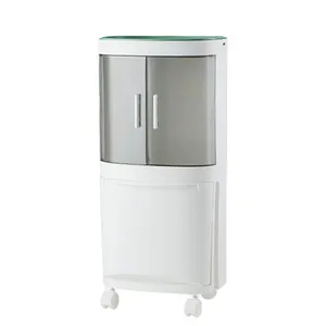 Armoire <span class=keywords><strong>de</strong></span> <span class=keywords><strong>rangement</strong></span> <span class=keywords><strong>de</strong></span> cuisine en plastique, tiroirs transparents renforcés, stable - Product Image 2