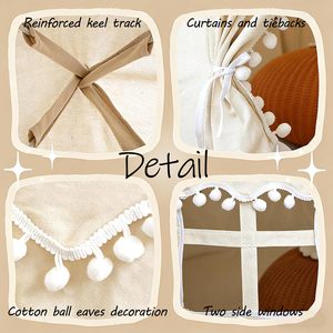 Maison de jeu intérieure portable pour enfants, jouet en peluche, pliable, espace secret de divertissement intérieur, tente spacieuse pour bébé, petite maison - Product Image 6