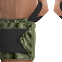 Attelles de poignet pour haltérophilie, soutien de poignet réglable pour la gym, boucle pour le pouce, antidérapantes, compression en fibre de polyester, professionnelles