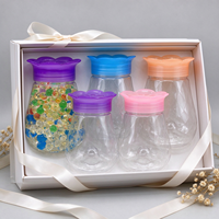 Bouteille de parfum en plastique transparente Flower Hollow Cap, pot de perles aromatiques en cristal, désodorisant pour salle de bain, conteneur de parfum pour la maison