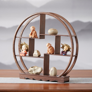 Decorazioni da Scrivania in Stile Cinese, Espositore in Mogano, Rack Bogu in Legno di Wenge - Product Image 4