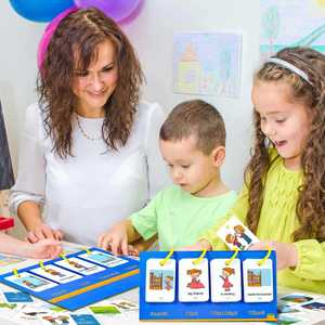 Ensemble de 78 cartes flash pour enfants : Calendrier de l'Avent, tableau de poche éducatif pour garçons et filles, apprentissage des phrases pour enfants d'âge préscolaire - Product Image 2