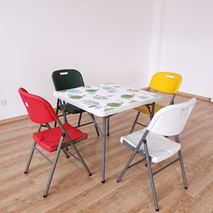 Competitive Price Customization <strong>Square</strong> Plastic <strong>Folding</strong> Card Poker Game <strong>Table</strong> Factory From China - Product Image 2