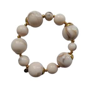 Fashion <b>Beaded</b> <b>Bracelet</b> 316L Stainless Steel PVD <b>Gold</b> Plating Sustainable Resistant Jewelry Accessory - Product Image 1