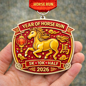 Medalla de Carrera Personalizada al por Mayor para el Día de la Tierra, para Conmemorar el Año del Caballo, Día de la Mala Suerte, Carrera de 5 km - Product Image 2