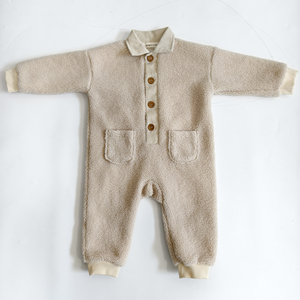 Mono Suave Unisex para Recién <span class=keywords><strong>Nacido</strong></span>, Conjunto de Mameluco de Manga Larga para Bebé, Ropa de Escalada de <span class=keywords><strong>Lana</strong></span> de Cordero y Pana, Forro de Algodón, Ropa para Bebé - Product Image 4