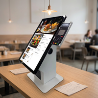 Kiosque en libre-service de 18,5 pouces avec écran tactile, terminal de paiement, kiosque de commande POS avec imprimante de reçus pour la vente au détail et les restaurants
