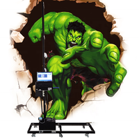 Láser automático 3D 5D 4K efecto Vertical Mural dibujo de pared Robot 6 colores Vertical inyección de tinta directa arte pared impresora solvente tinta UV