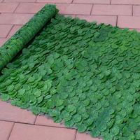 Panneaux de haie artificielle EG-A221 personnalisés, populaires, pour mur végétal, clôture extérieure, lierre 2m pour clôture d'intimité de jardin