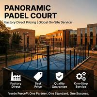 Cancha de Pádel Panorámica de Buena Calidad a Precio Económico para Escuelas, Parques Infantiles, Clubes Deportivos, Hoteles y Resorts