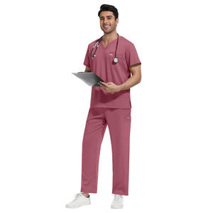 Uniformes Médicos OEM para <span class=keywords><strong>Hombre</strong></span>, Tela de Poliéster Transpirable, Cuello en V con Logotipos Personalizados - Product Image 6