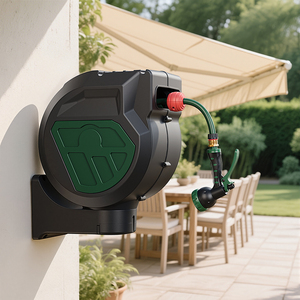 Carrete de Manguera para Riego y Lavado, Retracción Lenta Automática, Montaje en Pared, 50m - Product Image 4