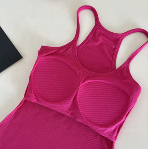 Débardeur rembourré Morandi couleur crème à faible MOQ, prêt à expédier, idéal pour le tennis, le <span class=keywords><strong>golf</strong></span>, l'entraînement confortable et le yoga - Product Image 2