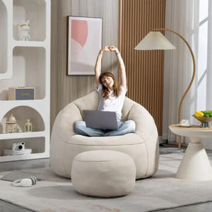 Online Bulk Order Contemporary Vacuum Compressed <b>Accent</b> <b>Chair</b> with Ottoman for Villa Household Space Saving Eco-Friendly Packing - Product Image 2