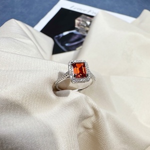 925 Sterling Silver Jewelry Wholesale Women <strong>Ruby</strong> <strong>Ring</strong> With 5*7mm Emerald Cut Zircon Diamond