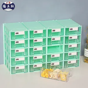 Hộp trong suốt teng zhengyue có thể được xếp chồng lên nhau và chia thành ngăn kéo lưới, phụ kiện, phần cứng và hộp lưu trữ