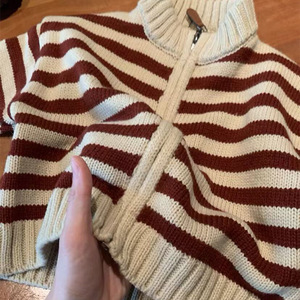 Tongxingyuan <b>Girls</b> Knitted <b>Cardigan</b> Set Stripe Thickening Cotton Woolen Autumn Winter Children Outfits - Product Image 4