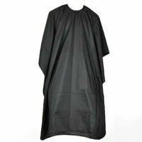 Cape de coiffure professionnelle réutilisable noire pour salon de coiffure