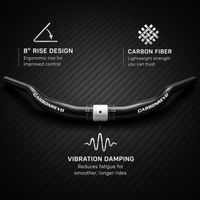 Guidon de trottinette électrique Carbonrevo en alliage d'aluminium pour la conduite tout-terrain, pièce de mise à niveau, installation facile