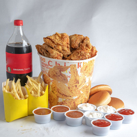 Flexographie personnalisé imprimé jetable 64oz kfc papier poulet frit seau en papier pour emporter