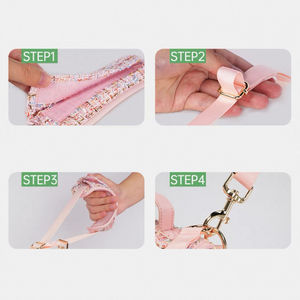 Ayarlanabilir boyun askısı ve köpek koşum seti ile fabrika doğrudan lüks dokulu tüvit köpek taşıyıcı - Product Image 4