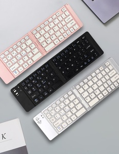 Thấp moq mini sạc không dây gấp bàn phím với 3 BT bluetooths có thể kết nối ba thiết bị cho máy tính bảng PC điện thoại máy tính xách tay - Product Image 1