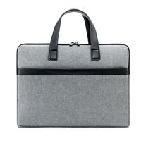 Business Briefcase Genuine Leather Meeting Printed Waterproof Soft Computer Documents Polyester Oxford Laptop Bag