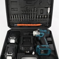 Kit de visseuse à chocs compacte sans balais 20V 2.0AH avec batterie au lithium, 3 vitesses, embout hexagonal 1/4 pouce, avec accessoires, fabriqué en Chine par ODM Factory