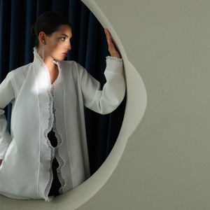 Nuova moda musulmana <span class=keywords><strong>elegante</strong></span> abito Abaya Kimono caftano luna con maniche ricamate Maxi abito di tacchino Cardigan da donna - Product Image 3