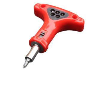 Destornillador de trinquete tipo T con puntas Phillips y de cruz, mango de plástico con textura antideslizante, juego de herramientas para bricolaje - Product Image 5