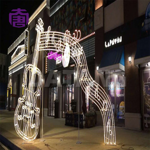 Lumières LED 3D en forme d'instruments de musique pour décorations de Noël et du Nouvel An, pour festivals et fêtes - Product Image 2
