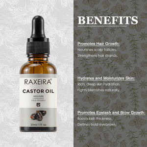 Aceite de ricino puro prensado en frío para cejas, aceite para el crecimiento del cabello, suero para el crecimiento de <span class=keywords><strong>pestañas</strong></span>, Etiqueta Privada - Product Image 3