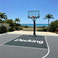 Dalles de sol modulaires en PP à emboîtement antidérapantes et écologiques pour terrains de sport (basketball et volley-ball) en extérieur