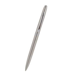Custom Metal Sports <b>Retractable</b> Chrome Click Logo <b>Pen</b> 1.0mm Stainless Steel Sublimation - Product Image 1