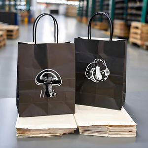Eco Friendly Custom Paper <b>Bags</b> for Leafy Greens Vegetables Large Green Food Packaging Paper <b>Bags</b> - Product Image 2