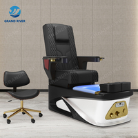 Salon de manucure de luxe meubles beauté moderne Whirlpool pédicure chaise pas de plomberie lumière surf Spa fauteuil de massage pour pédicure