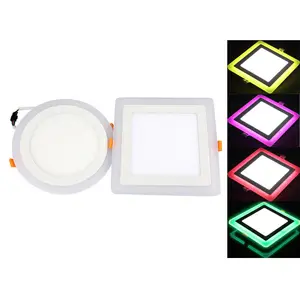 white+red blue+white green+white square round 24w Bi-color 24watt led panel light double color