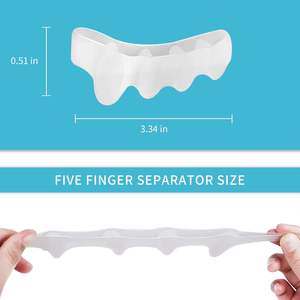 Nyaman dan bernapas Gel kaki Spacers pelurus disesuaikan bahan SEBS korektor bentuk bunion - Product Image 2