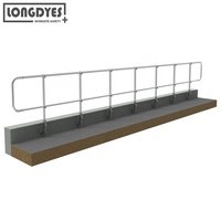 Garde-corps en aluminium conforme à la norme ISO, garde-corps monté sur parapet, main courante permanente, garde-corps de sécurité pour la protection contre les chutes en hauteur