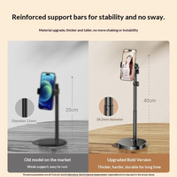 Support de téléphone universel réglable en alliage d'aluminium pour tablette et mobile, rotatif à 360°, support de table